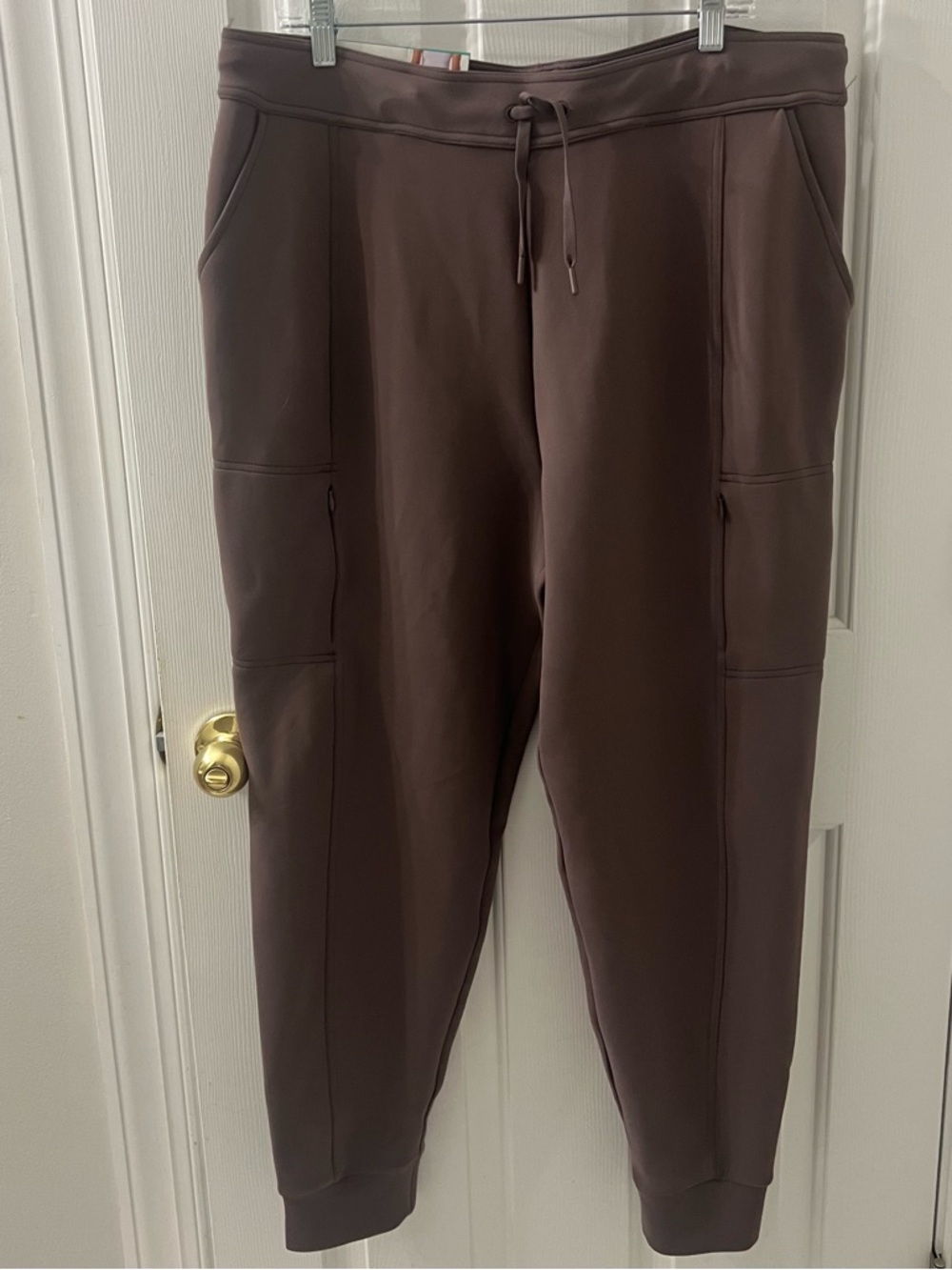 32 Degrees Heat Womens Brown Active Tech Jogger Pant with Pockets Sz XL New